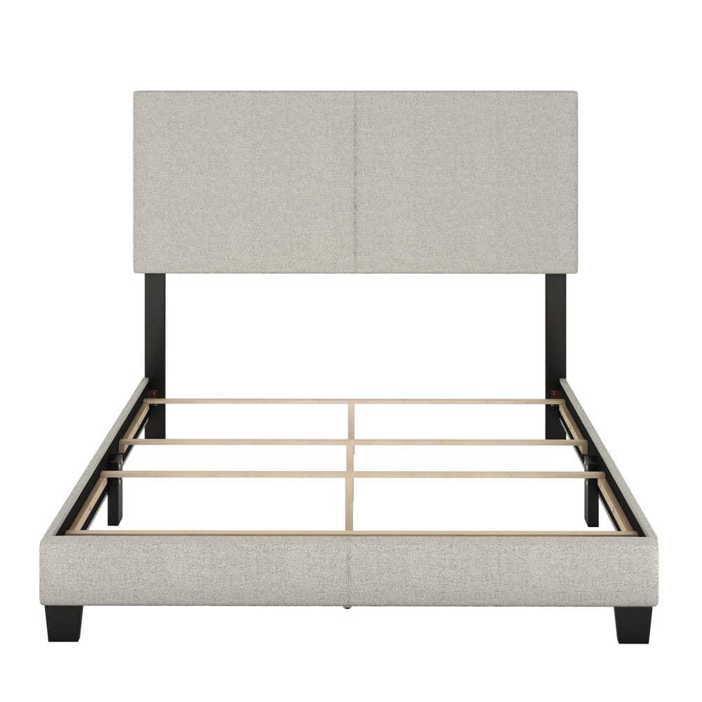 Boyd Sleep Boyd Sleep Milan Linen Fabric Upholstered Platform Bed Frame w/Adjustable Height Headboard, Strong Wood Slat Support, Box Spring/Foundation Required, Easy Effortless Assembly
