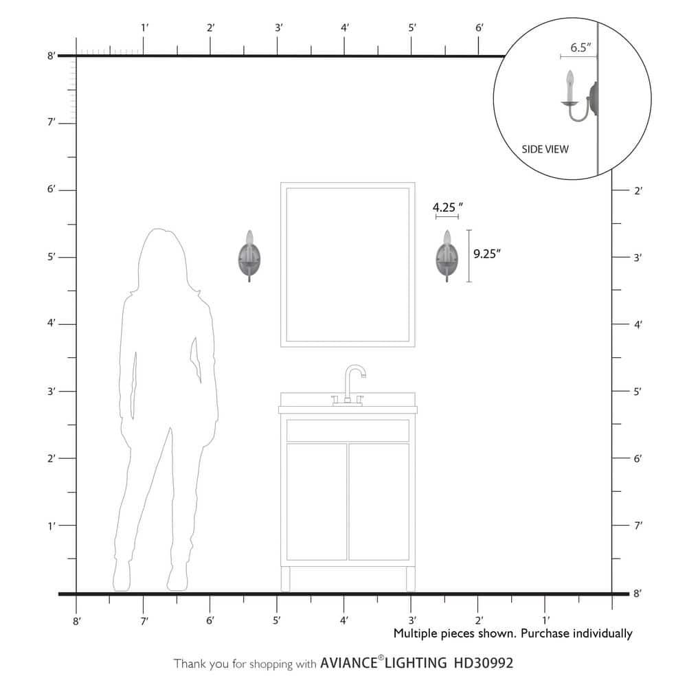 Livex Lighting Home Basics 1 - Light Wall Light in  White