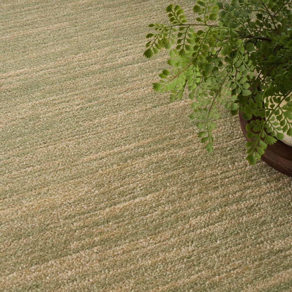 Nourison Essentials Solid Indoor/Outdoor Area Rug Green Gold 9'x12'