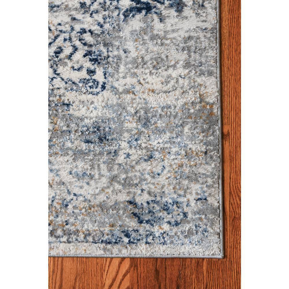 United Weavers Austin Area Rug 4540 20460 Clark Blue Bordered Scrolls 2' 7" x  7' 4" Rectangle