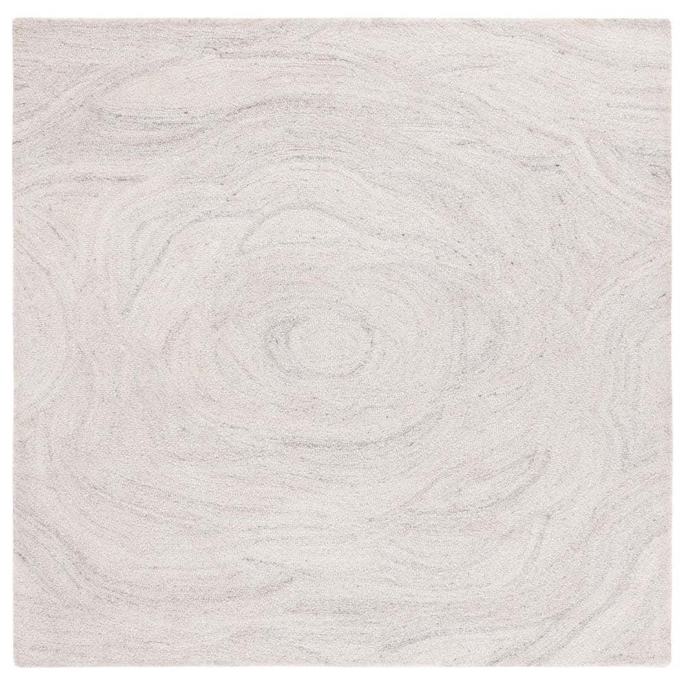 Abstract ABT148 Handmade Indoor Area Rug - Light Gray/Beige - 6'x6' - Safavieh