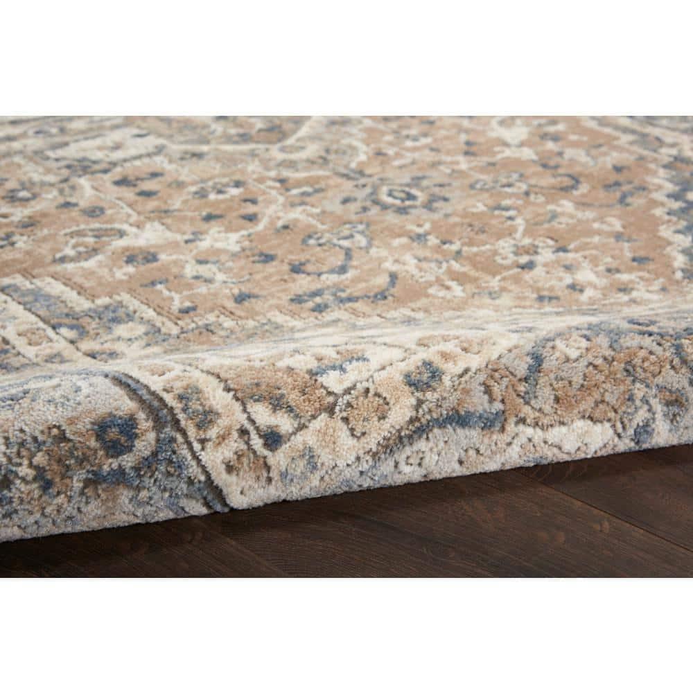 Nourison Concerto Center Medallion Indoor Rug Beige Grey 3' x 5'