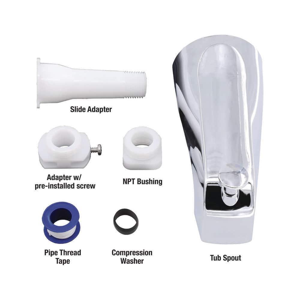 Danco 4301115 Chrome 0.77 lb Diverter Tub Spout