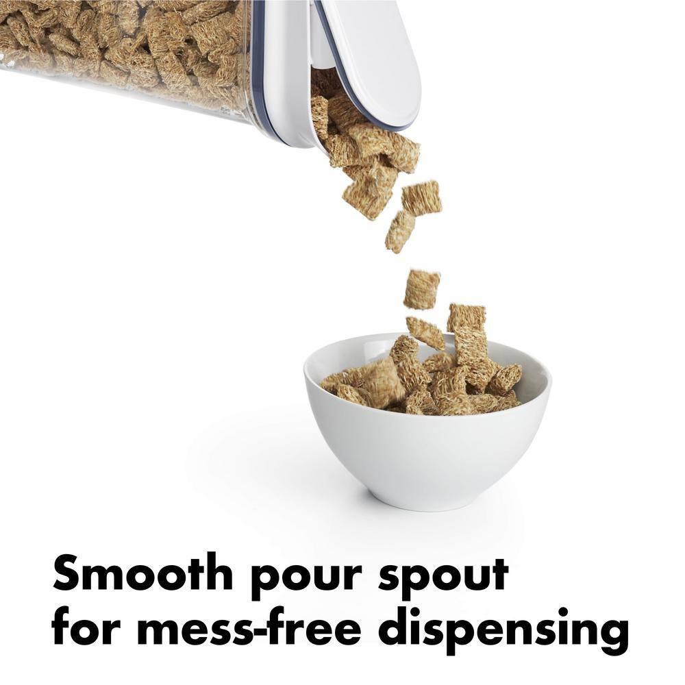 Clear and White Plastic Airtight Cylinder Food Storage Containers Set of Three