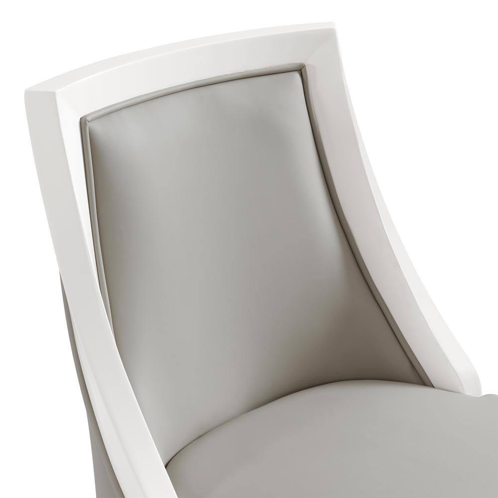 Alaterre Ellie 19" Wide Solid Rubber Wood Frame Linen Fabric Counter Height Swivel Stool With Back