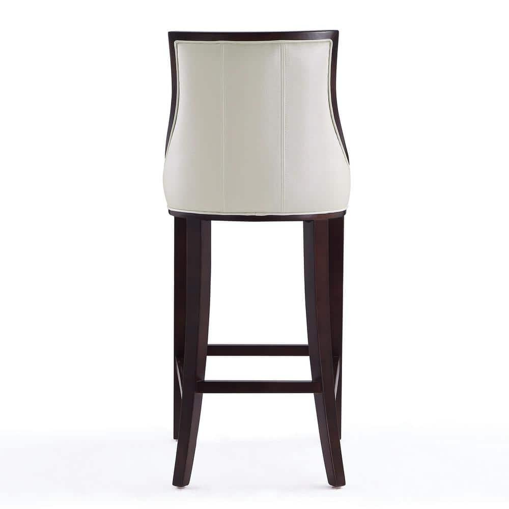 Fifth Avenue Upholstered Beech Wood Faux Leather Barstool - Manhattan Comfort