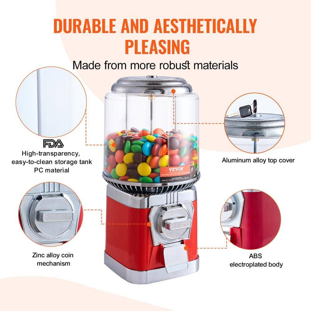 Stellweilan Tessberg 16"H Gumball Machine Vending Coin Bank Vintage Candy Dispenser PC Red