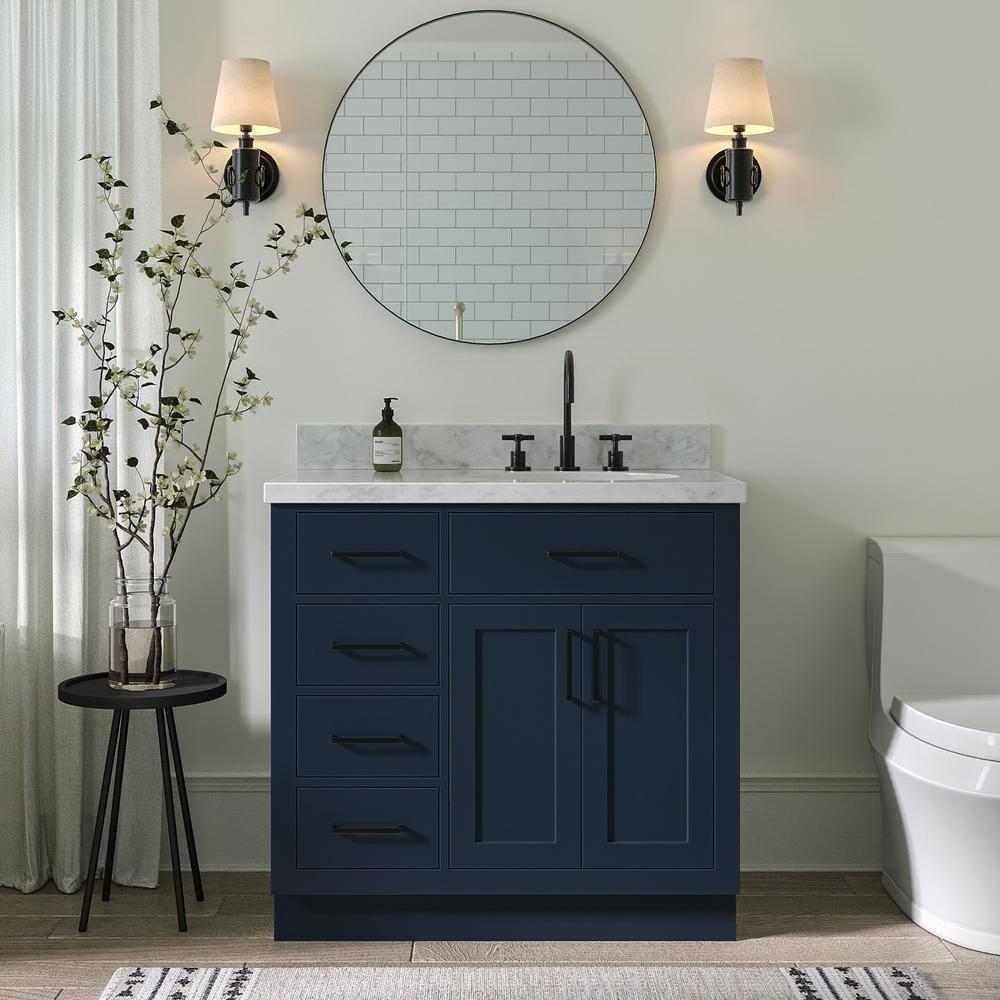 Ariel T036srcqovo Hepburn 36" Free Standing Single Basin Vanity Set - Blue