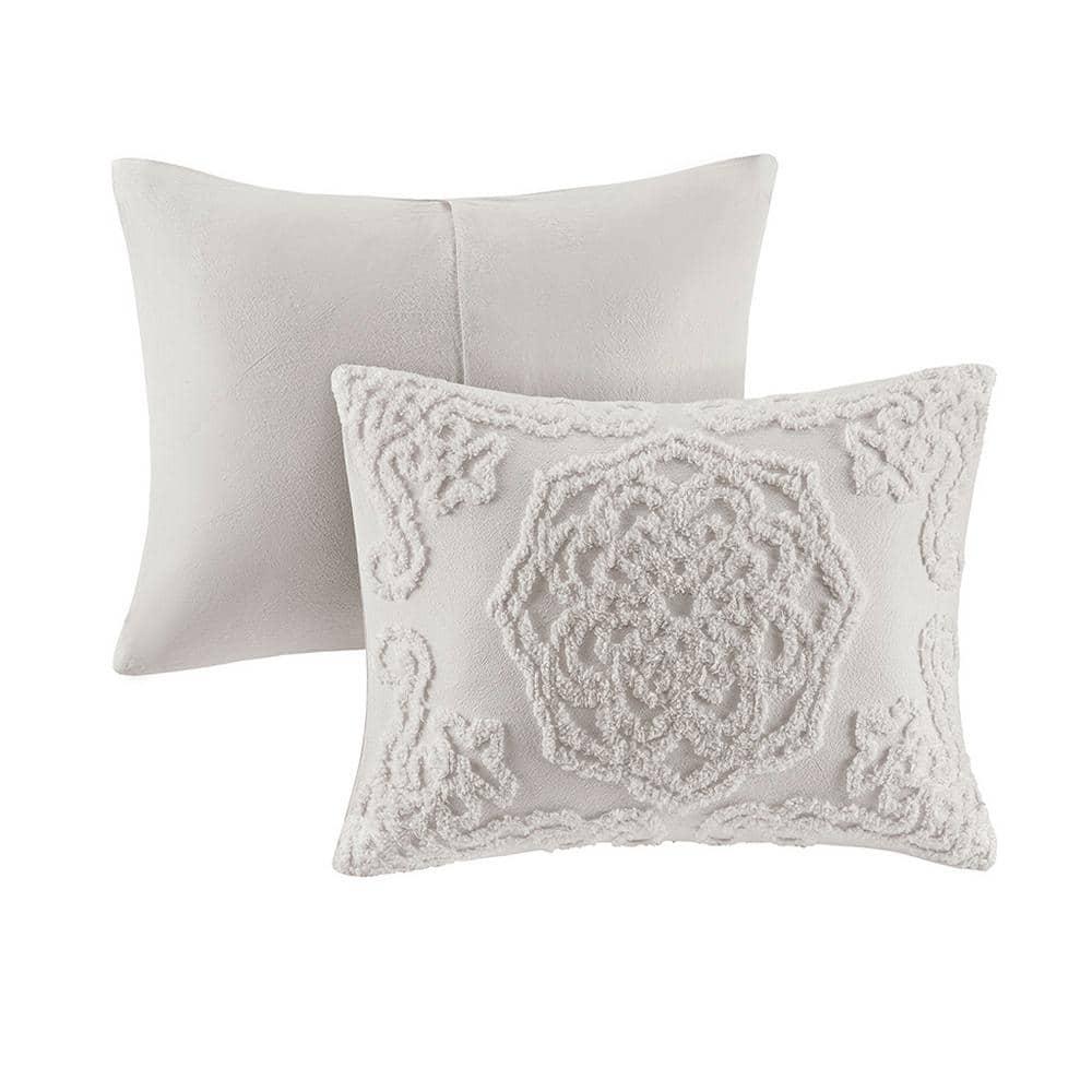 Madison Park Laetitia Tufted Chenille Cotton 3 Piece Medallion Duvet Cover Set