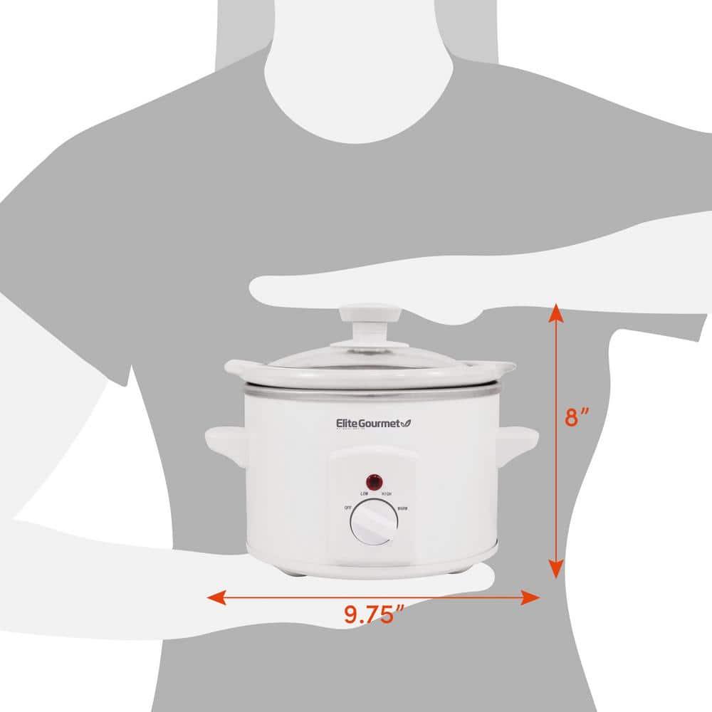 Elite Cuisine 1.5Qt. Mini Slow Cooker in Stainless Steel MST-250XW