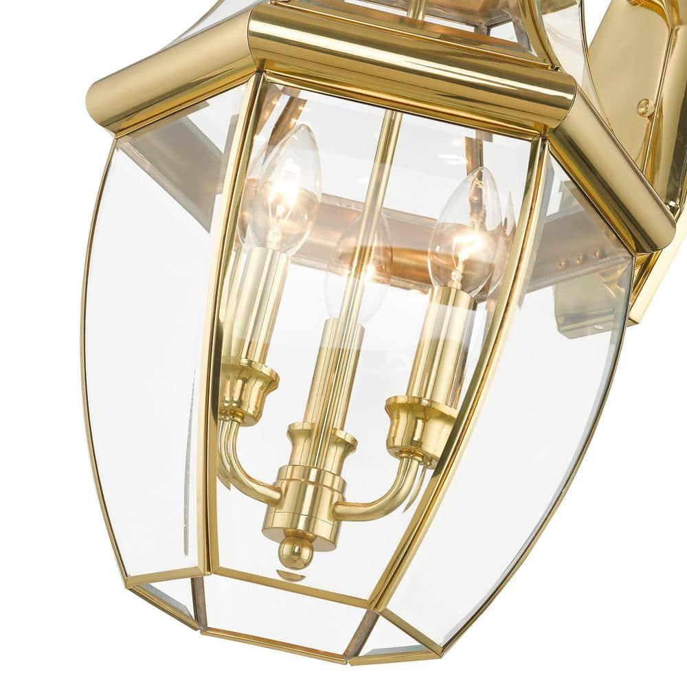 Livex Lighting Monterey 3 - Light Wall Light in  Polished Brass