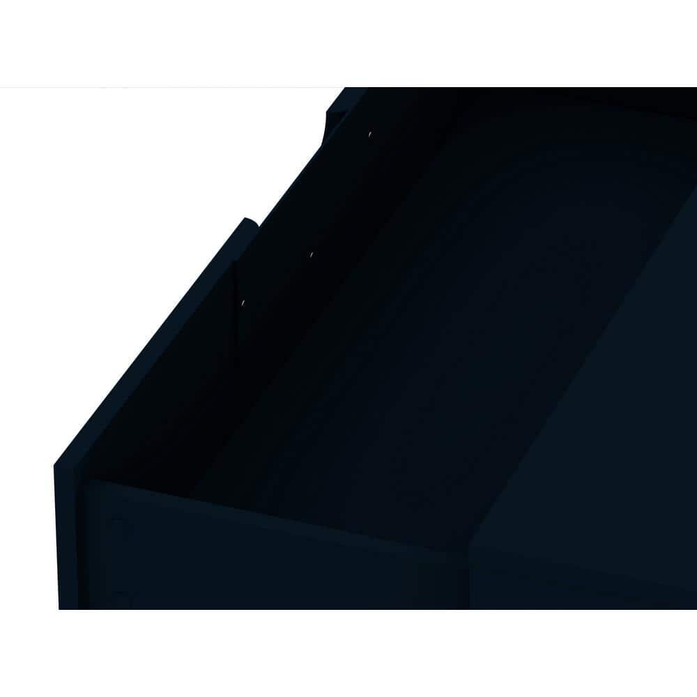 Manhattan Comfort Set of 2 Rockefeller 3 Drawer Dresser Tatiana Midnight Blue: MDF Bedroom Storage, Easy-Glide, Includes Anti-Tip Hardware