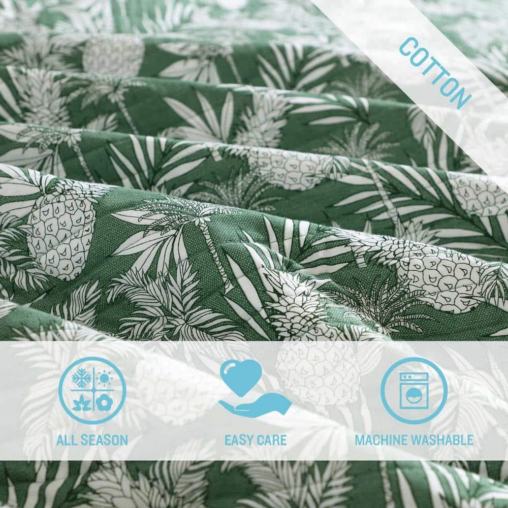 Tommy Bahama Home Pineapple Venture Tropical Cotton Floral Quilt Set