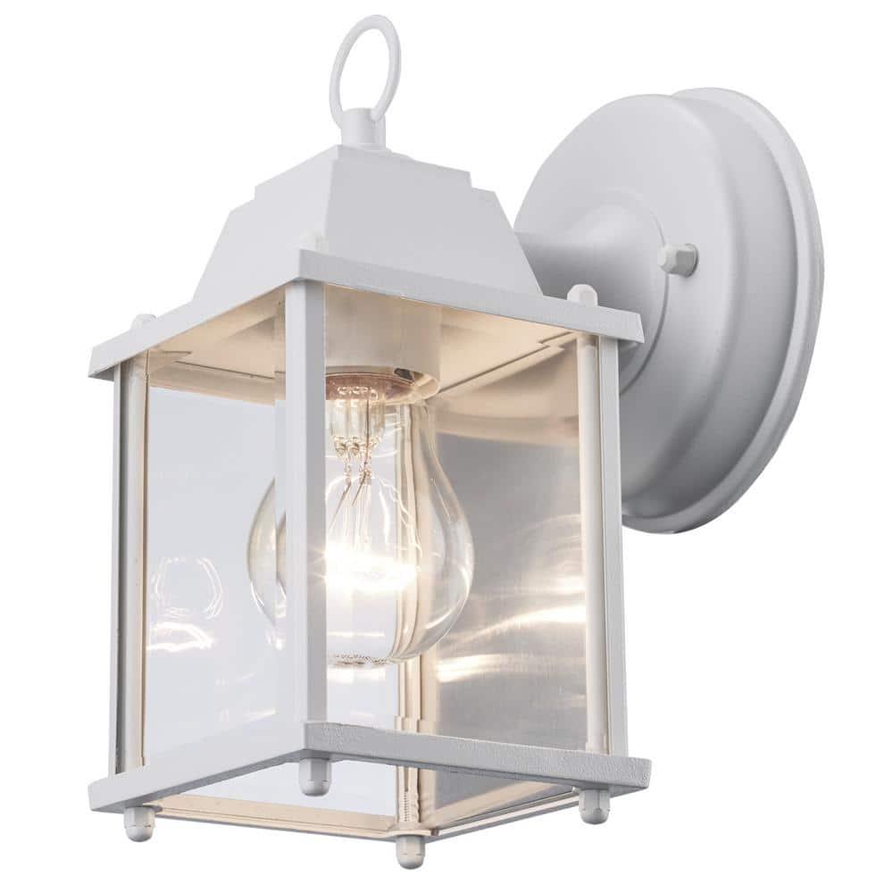 Trans Globe Lighting 40455 Purisima Mission 1 Light Lantern Outdoor Wall Sconce - White