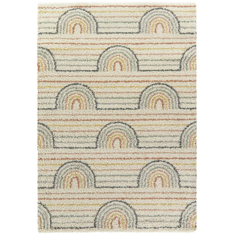 Himalaya Sherpa-Inspired Cream 4'x6' Easy-Care Kids Area Rug