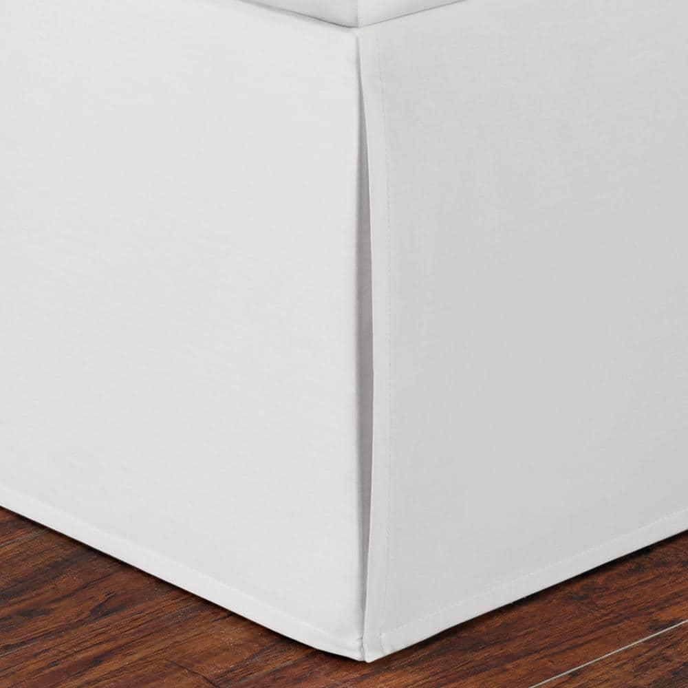 Nautica Solid Bedskirt 100% Cotton Fitted 15" Bed Skirt