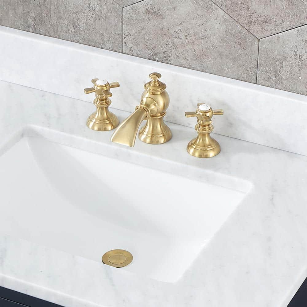 Elegant Vintage Brass 8'' Widespread Bathroom Faucet