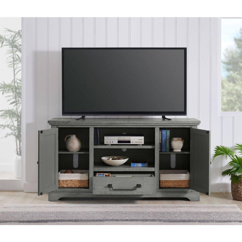 Martin Svensson Home Beach House Solid Wood TV Stand for TVs up to 70", Dove Grey