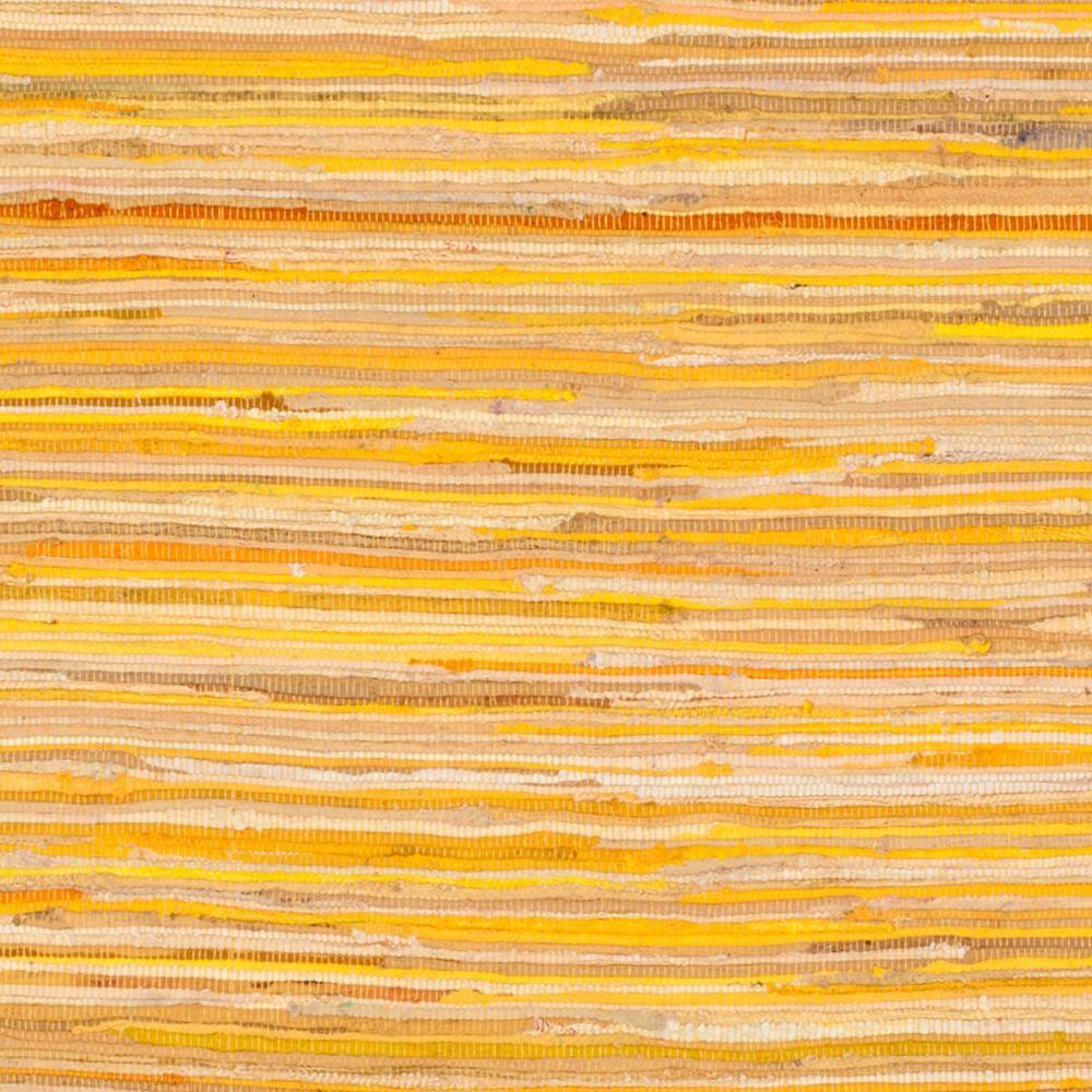 Rag Rug RAR130 Hand Woven Indoor Area Rug - Yellow/Multi - 4'x6' - Safavieh.