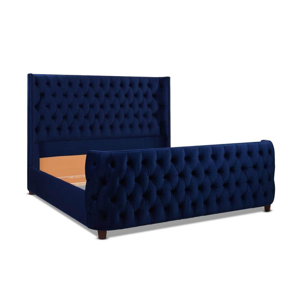 Jennifer Taylor Home Brooklyn Tufted Bed, King, Navy Blue
