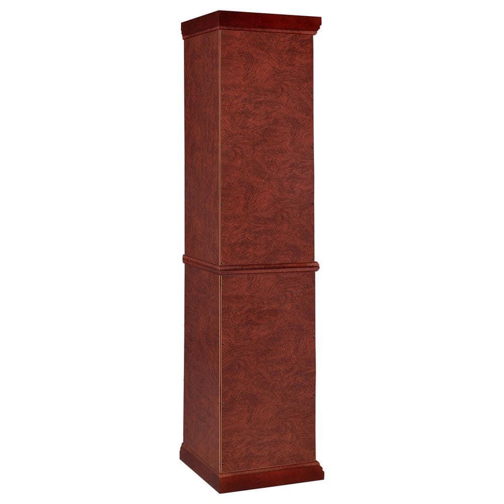 Coaster Appledale Traditional 6 Shelf Corner Curio Cabinet with Glass Doors Medium Brown