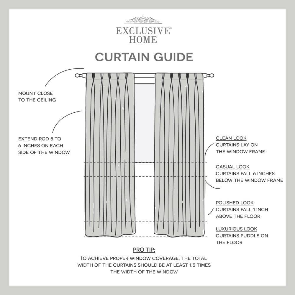 Amalgamated Textiles Loha Synthetic Solid Color Semi-Sheer Pinch Pleat Curtain Panels