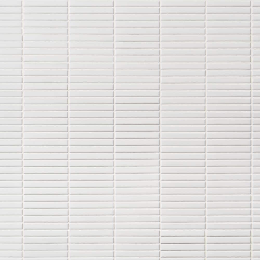 Monogram Stacked 11.19 In. X 11.9 In. Glossy Porcelain Mosaic Floor And Wall Tile (0.92 Sq. Ft. / Each)