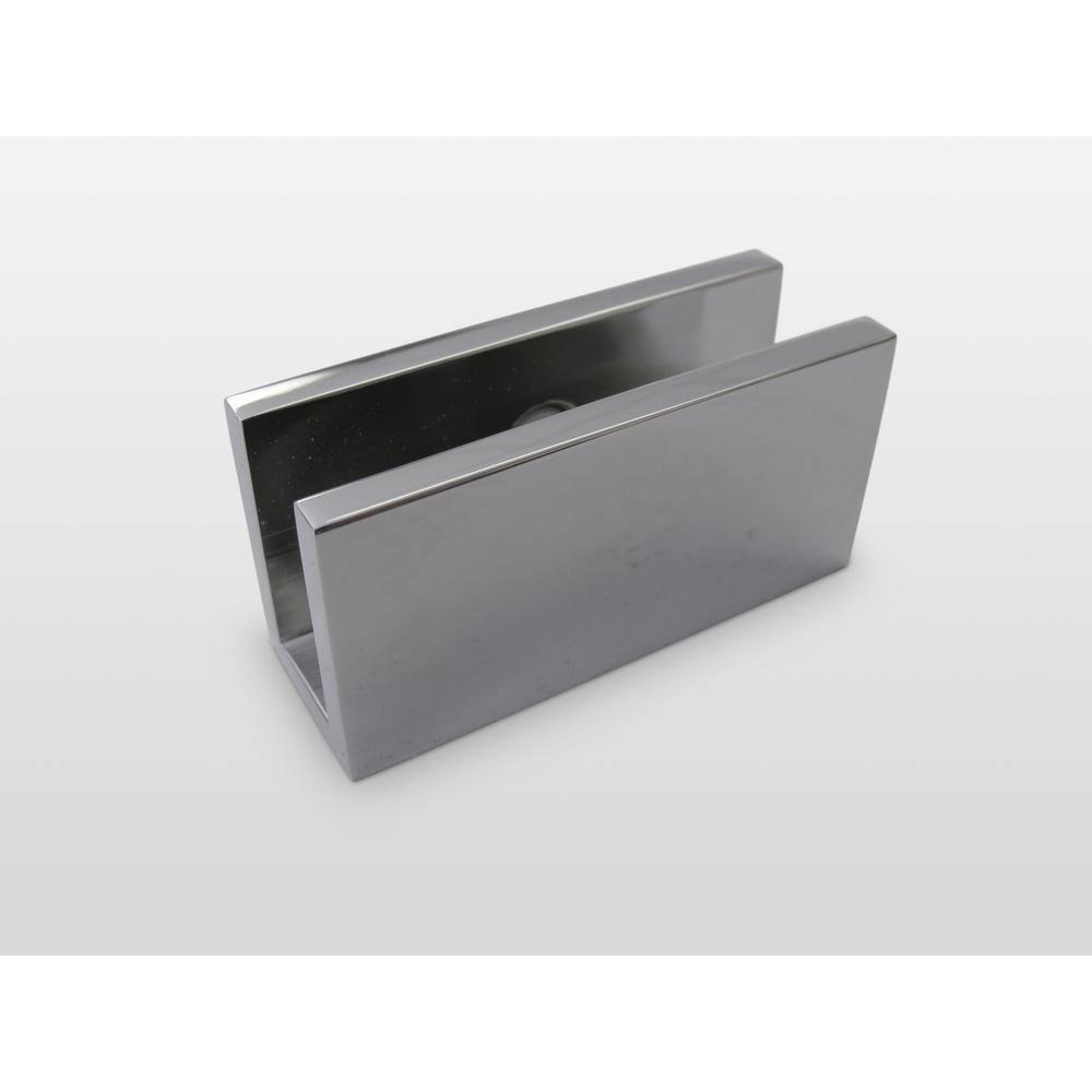 Glass Warehouse Mimas 32.5 in. x 78 in. Fully Frameless Glass Hinge Towel Bar Shower Door TBGH-32-5-CH
