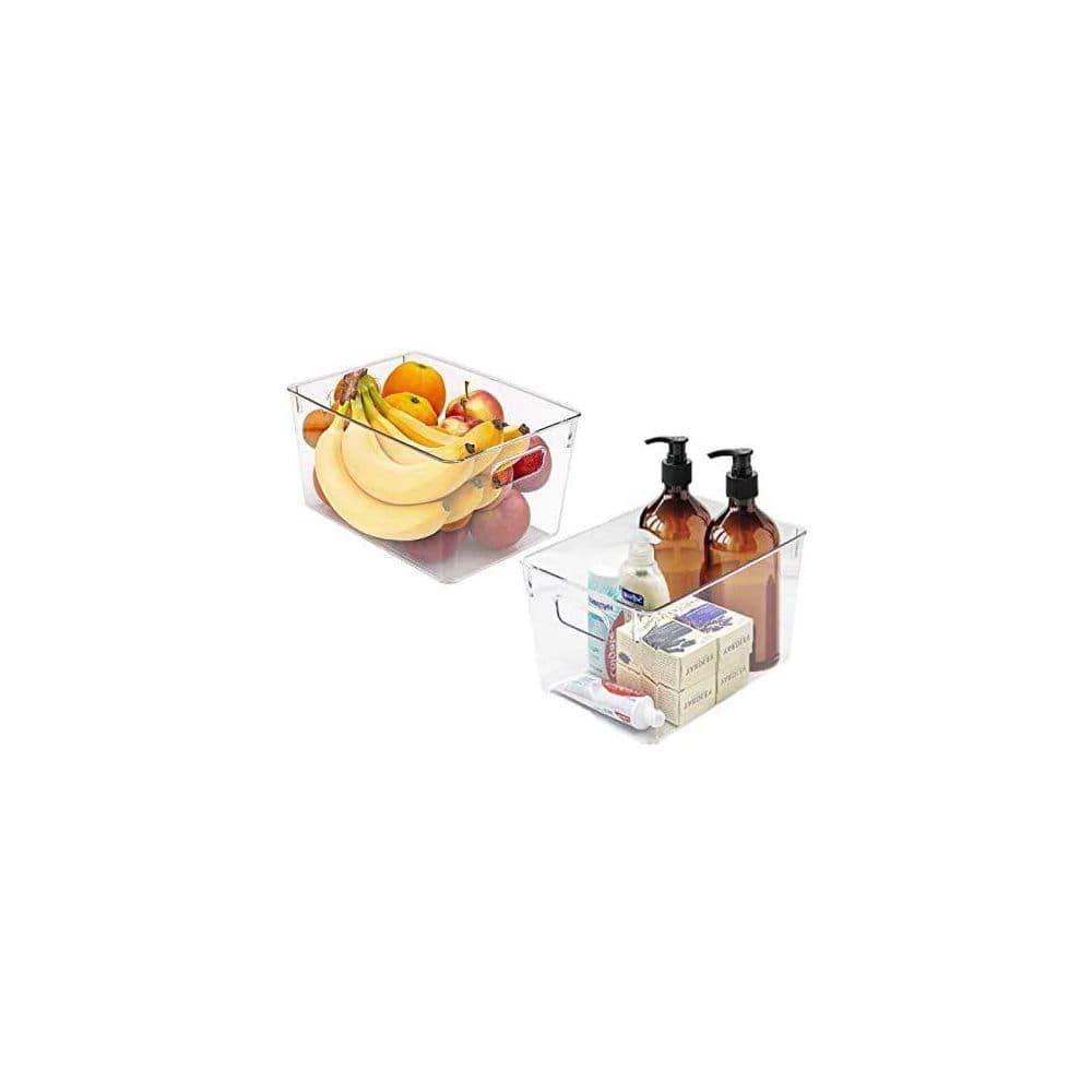 Sorbus Sorbus Large Plastic Kitchen, Pantry, and Fridge Storage Bins with Handles 2 Pack