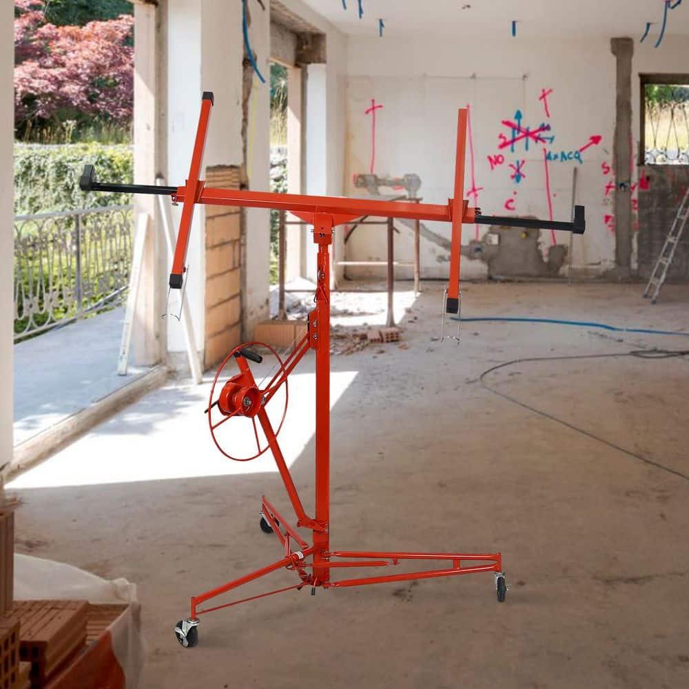 findmall 16Ft Drywall Lift Rolling Panel Hoist Caster Construction w/ Caster Wheel