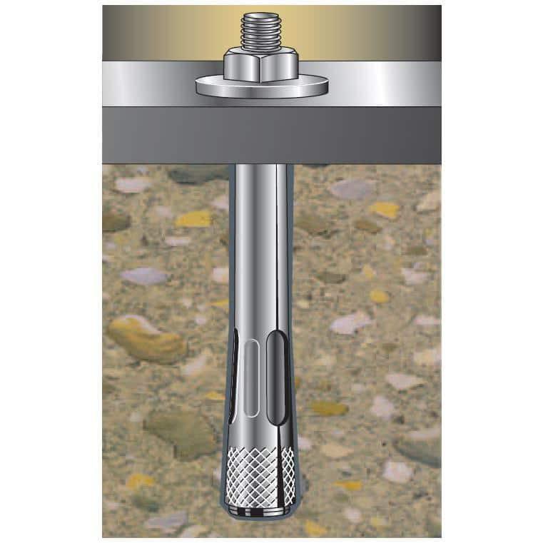 Red Head 11018 1/2 in. x 4 in. Hex-Nut-Head Sleeve Anchors - pack of 4