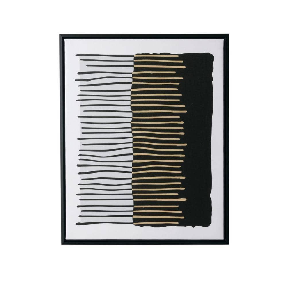 Sullivans Striations Abstract Wall Decor 19.75"H; Black