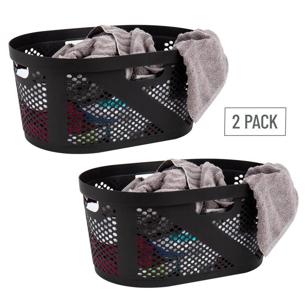 Mind Reader Mind Reader 40L Laundry Basket, Clothes Hamper, Ventilated, Plastic, 23"L x 14.5"W x 10.5"H, 2 Pack (Set of 2)