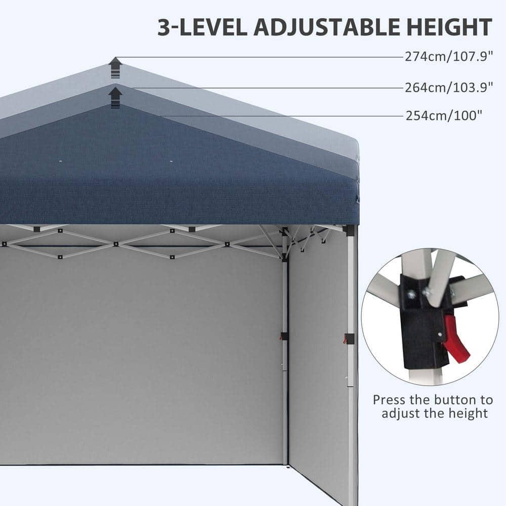 Outsunny 10 Ft. W x 10 Ft. D Steel Party Tent | Wayfair