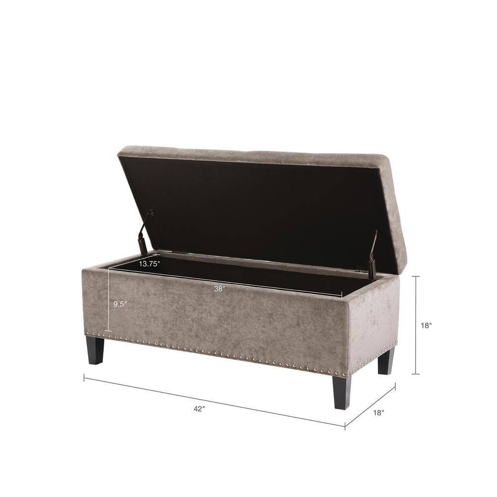 Madison Park FPF18-0197 Shandra II Tufted Top Storage Bench