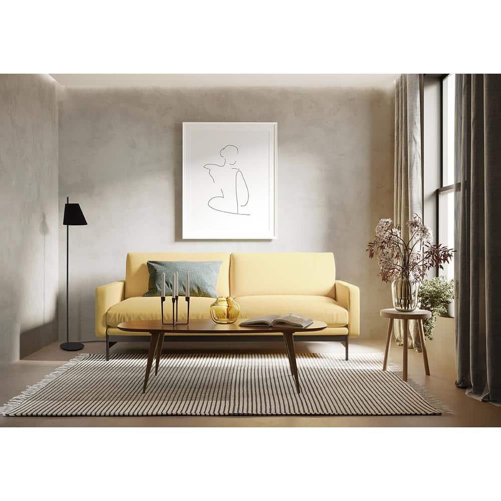 Estaziona Minimalist Black Fabric Cone Floor Lamp