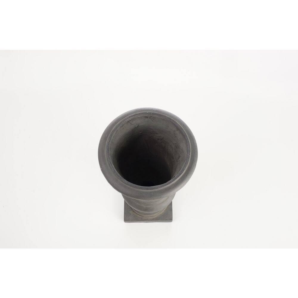 Alfresco Home Jovina Fiberstone Small Urn Planter in Antique Dark Bronze