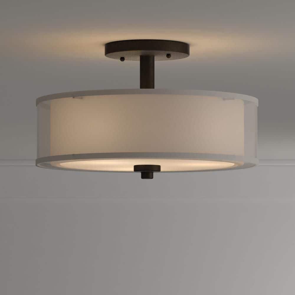 Minka Lavery - Parsons Studio - 3 Light Semi-Flush Mount in Transitional Style -