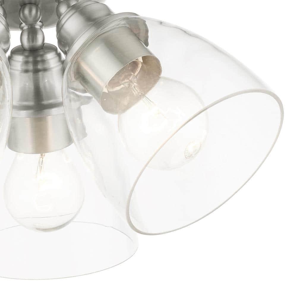 Livex Lighting Montgomery 3 - Light Flush Mount in  Brushed Nickel