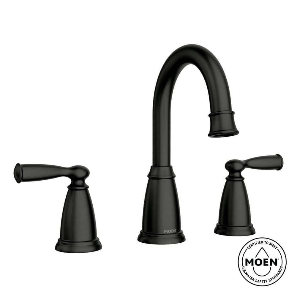 Moen Banbury 8 In. Widespread Double Handle High-Arc Bathroom Faucet In Mediterranean (Valve Included)