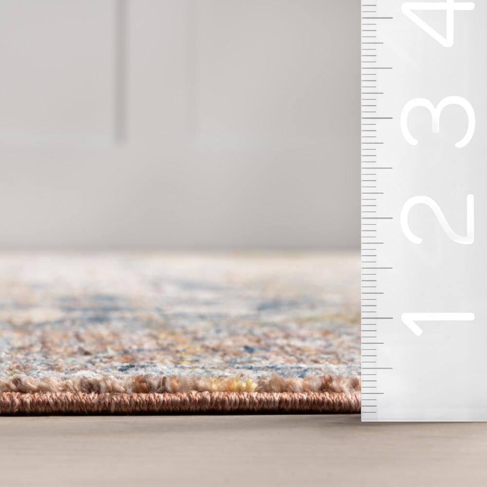Nuloom Harriet Medallion 5x8 Indoor Area Rug for Living Room Bedroom Dining Room Kitchen, Rust/Multicolor