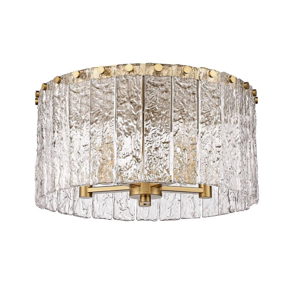 Z-Lite Glacier 5 - Light Flush Mount in  Modern Gold