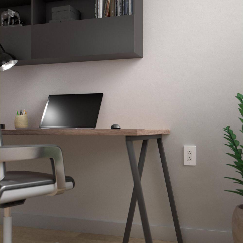 Square D by Schneider Electric X Series 15A 125V Wi-Fi Energy Monitoring Socket Outlet, Tamper Resistant, Needs Neutral Wire, Matter Certified, Compatible with Alexa, Google Home, Apple Home, Grey