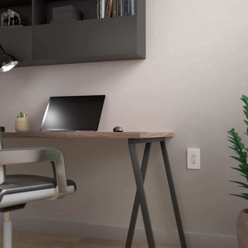 Square D by Schneider Electric X Series 15A 125V Wi-Fi Energy Monitoring Socket Outlet, Tamper Resistant, Needs Neutral Wire, Matter Certified, Compatible with Alexa, Google Home, Apple Home, White