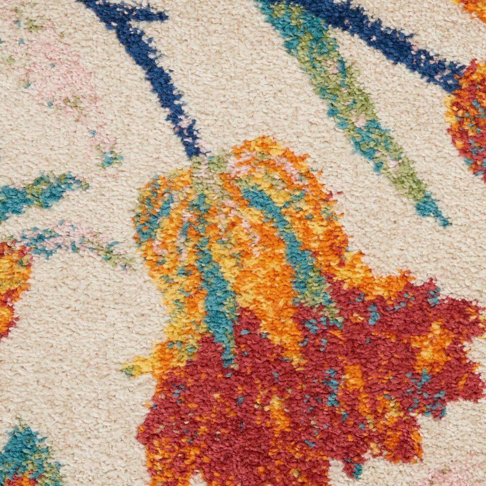 Nourison Allur Botanical Indoor Area Rug Ivory Multicolor 7'10" x 9'10"