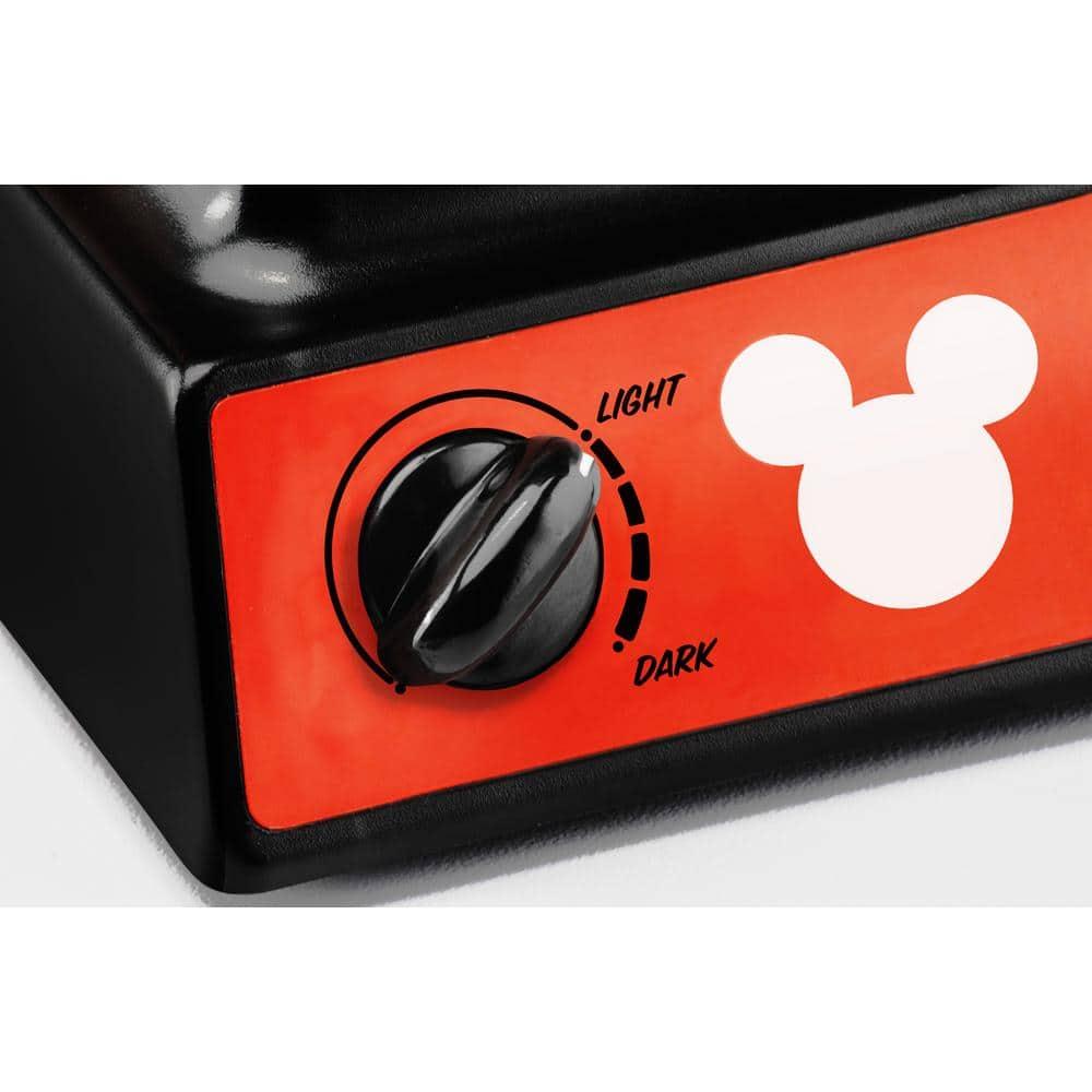 Disney Mickey Mouse Double Flip Waffle Maker, Black, Red