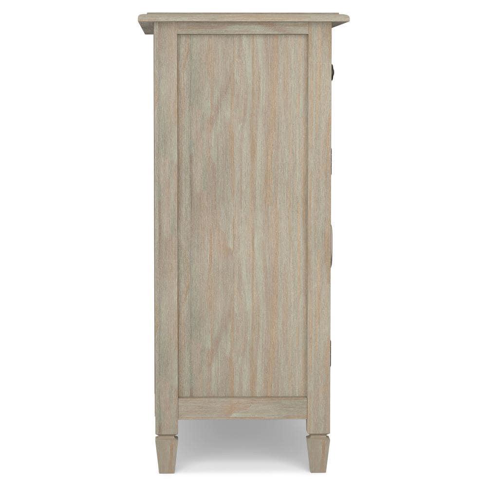 Simpli Home Connaught 40"W Solid Wood 2-Shelf Entryway Storage Cabinet with 2 Storage Drawers