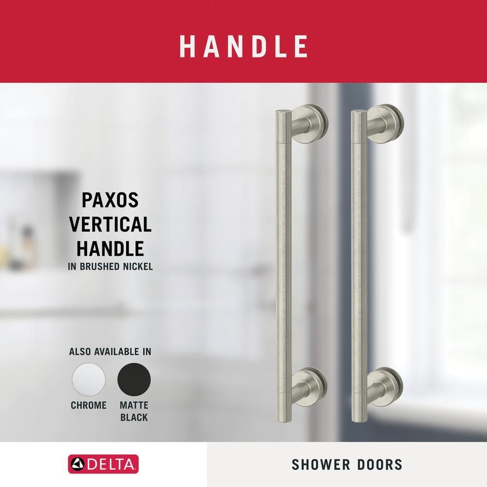 Delta Paxos 60 in. x 62-1/4 in. Frameless Sliding Bathtub Door in Chrome with 5/16 in. (8mm) Tempered Clear Glass, SD5758473