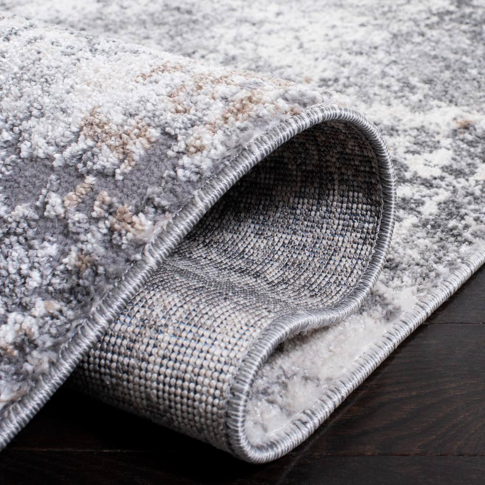 Aston ASN705 Power Loomed Indoor Area Rug - Ivory/Grey - 6'7"x6'7" - Safavieh