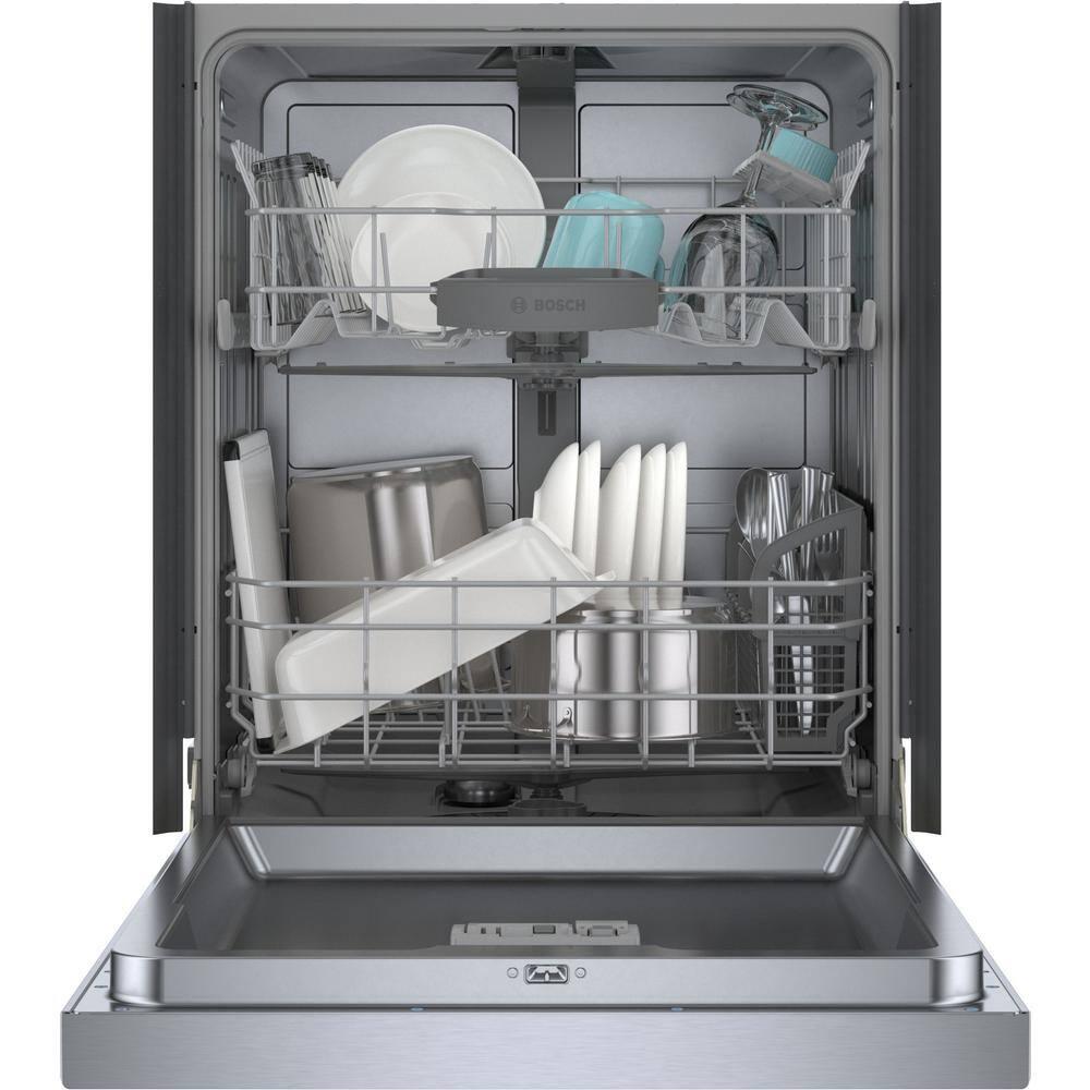 Bosch 800 Series 24" Front Control Built-In Dishwasher with Hybrid Tub SHE3AEM5N